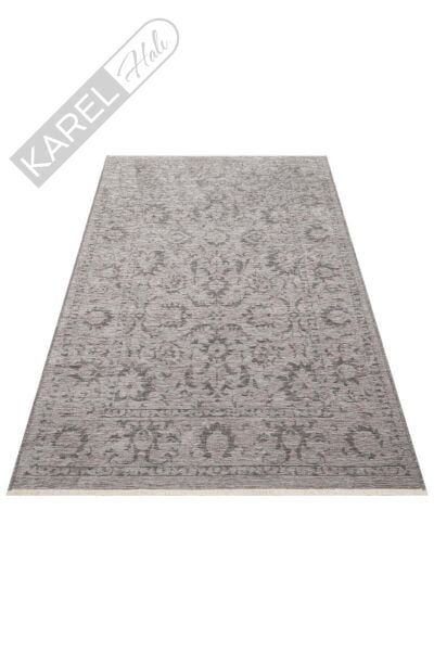 LIZA KILIM XW LIZ 03 GREY XW Hav Toz Vermez Kaymaz Tabanlı Yıkanabilir Düz Renk Kilim