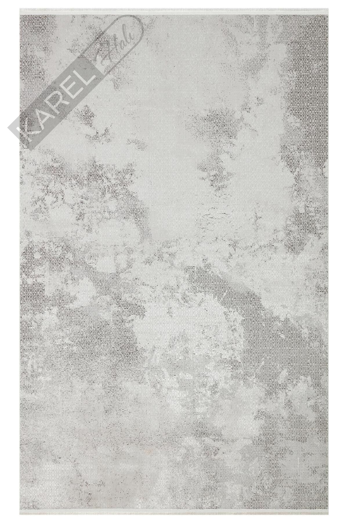 SATEEN ST 108 D.GREY Yıkanabilir Kaymaz Tabanlı Hav Vermez Sık Dokuma Modern Halı