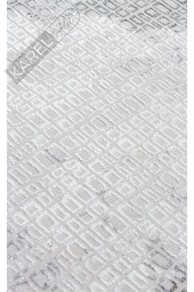 SATEEN ST 108 D.GREY Yıkanabilir Kaymaz Tabanlı Hav Vermez Sık Dokuma Modern Halı