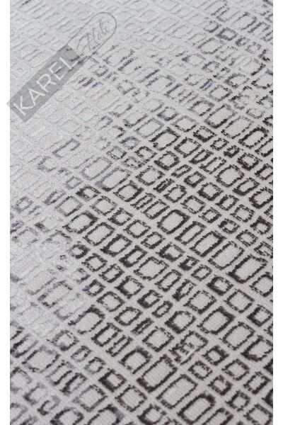 SATEEN ST 108 D.GREY Yıkanabilir Kaymaz Tabanlı Hav Vermez Sık Dokuma Modern Halı
