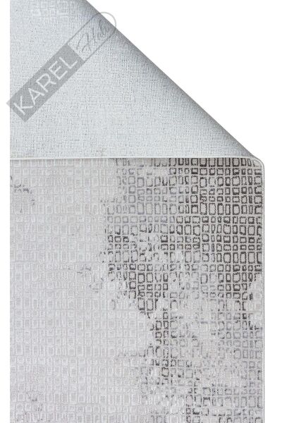 SATEEN ST 108 D.GREY Yıkanabilir Kaymaz Tabanlı Hav Vermez Sık Dokuma Modern Halı