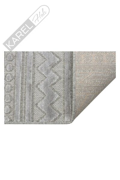 ZENITH ZNT 06 GREY  Yüksek Alçak Dokulu Naturel Yün ve Viskon Modern Dokuma Halı