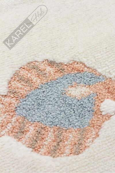 BAMBINO BMB 01 CREAM MULTY Pastel Renkli Hav ve Toz Vermeyen Çocuk Halısı