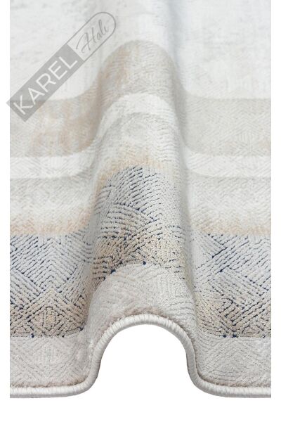 PADONA PDN 08 CREAM GREY  Extra Yumuşak Dokulu Sık Dokuma Modern Desenlere Sahip Şık Salon Halısı