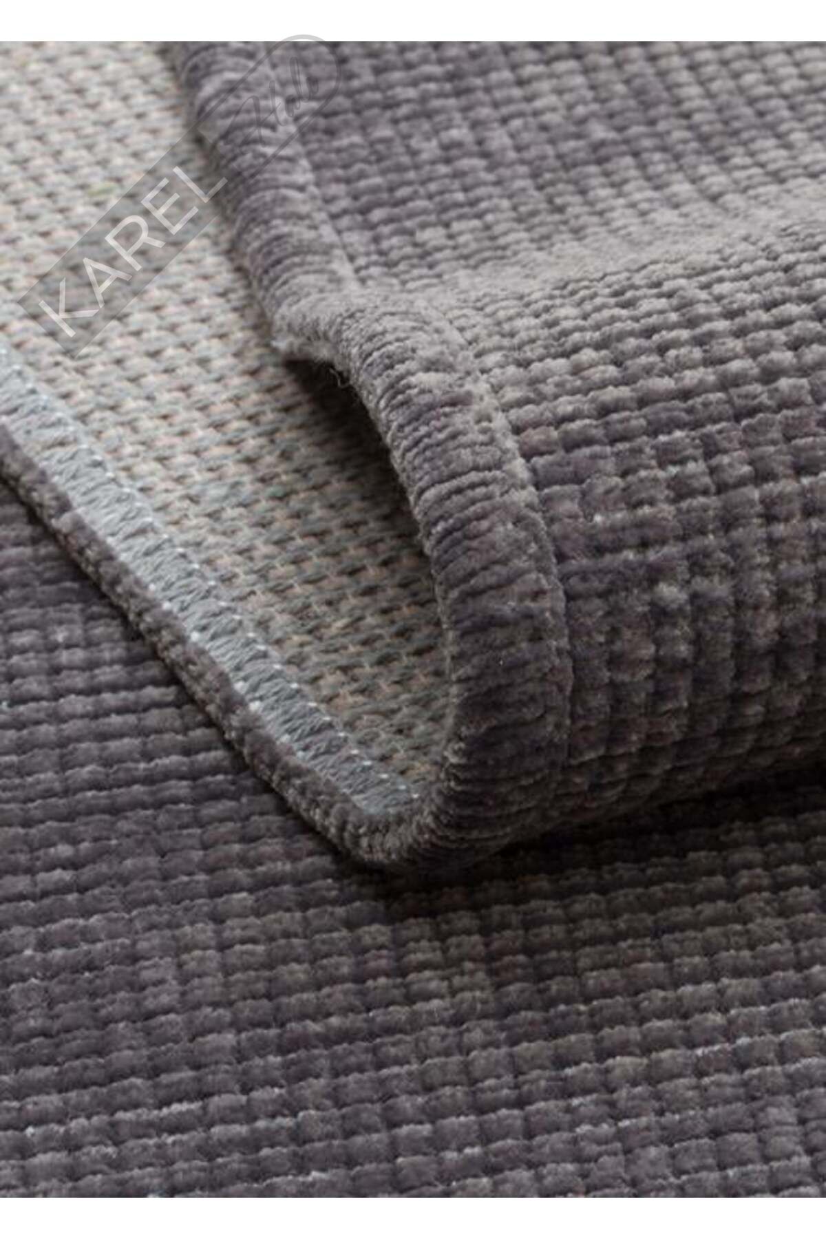 LIZA KILIM LIZ 01 ANTRASIT Hav Toz Vermez Kaymaz Tabanlı Yıkanabilir Düz Renk Kilim