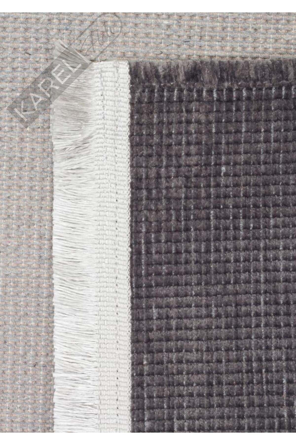 LIZA KILIM LIZ 01 ANTRASIT Hav Toz Vermez Kaymaz Tabanlı Yıkanabilir Düz Renk Kilim