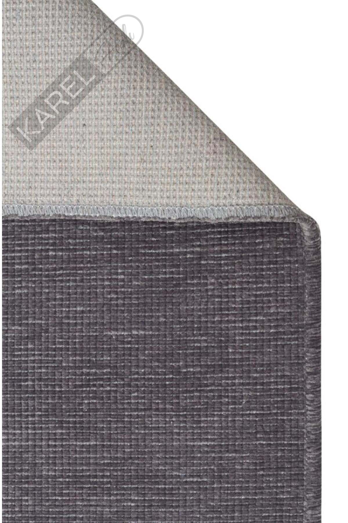 LIZA KILIM LIZ 01 ANTRASIT Hav Toz Vermez Kaymaz Tabanlı Yıkanabilir Düz Renk Kilim