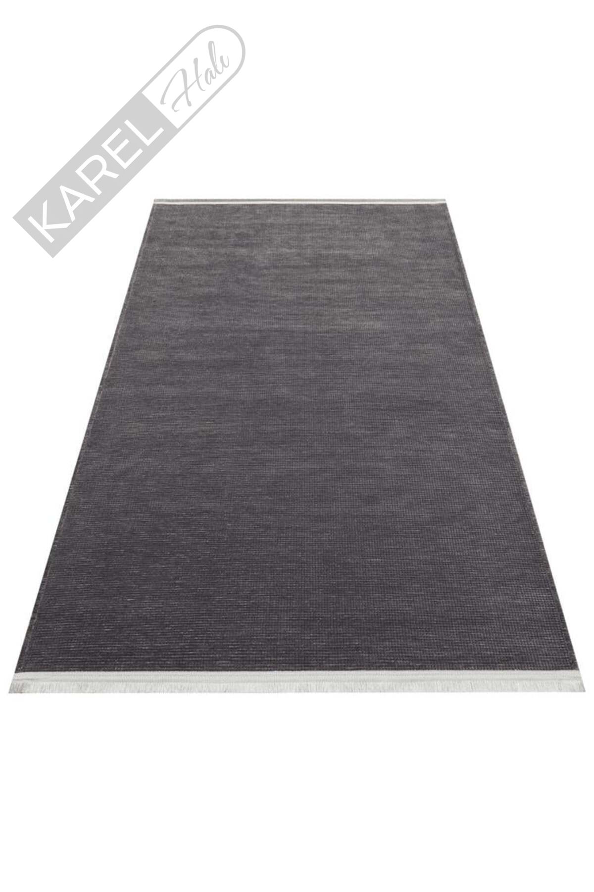 LIZA KILIM LIZ 01 ANTRASIT Hav Toz Vermez Kaymaz Tabanlı Yıkanabilir Düz Renk Kilim