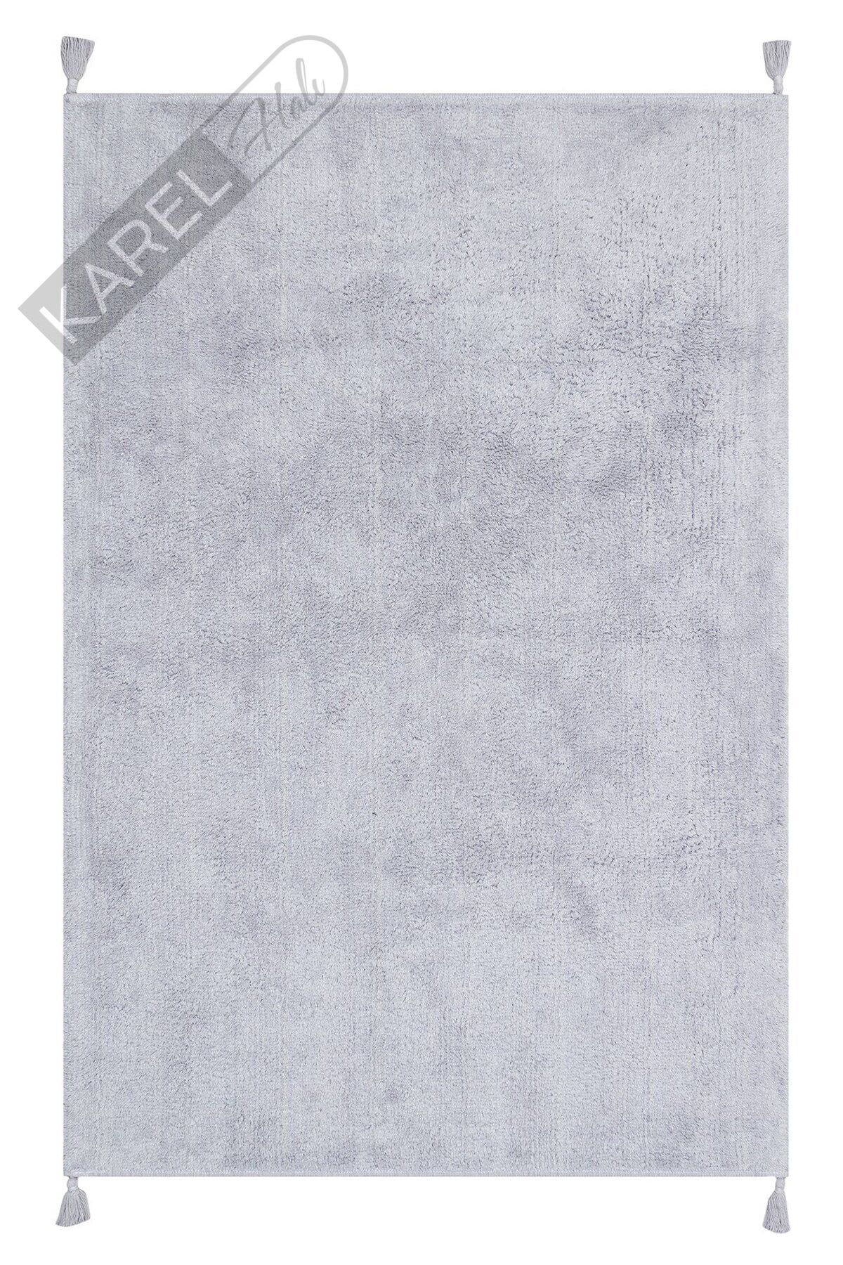 COTTON BOON CBN PLAIN GREY Yıkanabilir Kaymaz Tabanlı Naturel Pamuk Bebek Halısı