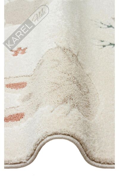 PICCOLO PCL 04 CREAM MULTY Pastel Renkli Hav ve Toz Vermeyen Çocuk Halısı