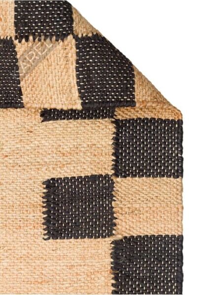 ECHO ECH 13 NATURAL BLACK XW Jüt ile Üretilen El Dokuma Sisal Kilim