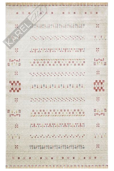 ZARA 06 Beige Otantik Desenli El Emeği Ile Özel Tezgahlarda Üretilen Modern Uşak Halısı
