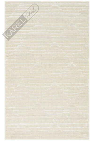ZENITH ZNT 02 CREAM  Yüksek Alçak Dokulu Naturel Yün ve Viskon Modern Dokuma Halı