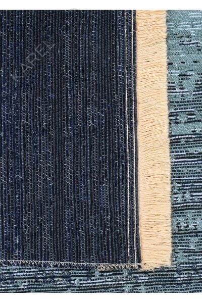 KUTNU KILIM KTN 01 ANTRASIT BLUE Modern Ombre Renk Geçişli Yıkanabilir Çift Taraflı Kilim
