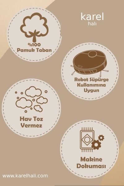 İpek Halı Almond Koleksiyonu 11406 Dekoratif İskandinav Halı