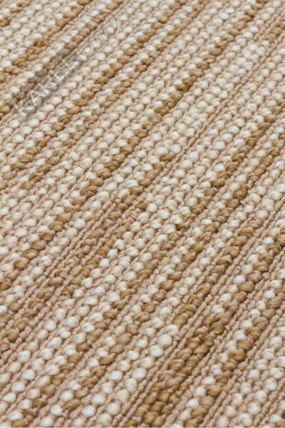 BALI JUTE BLJ 02 JUTE WHITE Jüt Dokulu Hav Toz Vermeyen Modern Halı