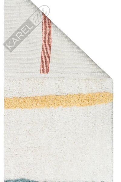 COTTON BOON XW CBN 01 MULTY XW Yıkanabilir Kaymaz Tabanlı Naturel Pamuk Bebek Halısı