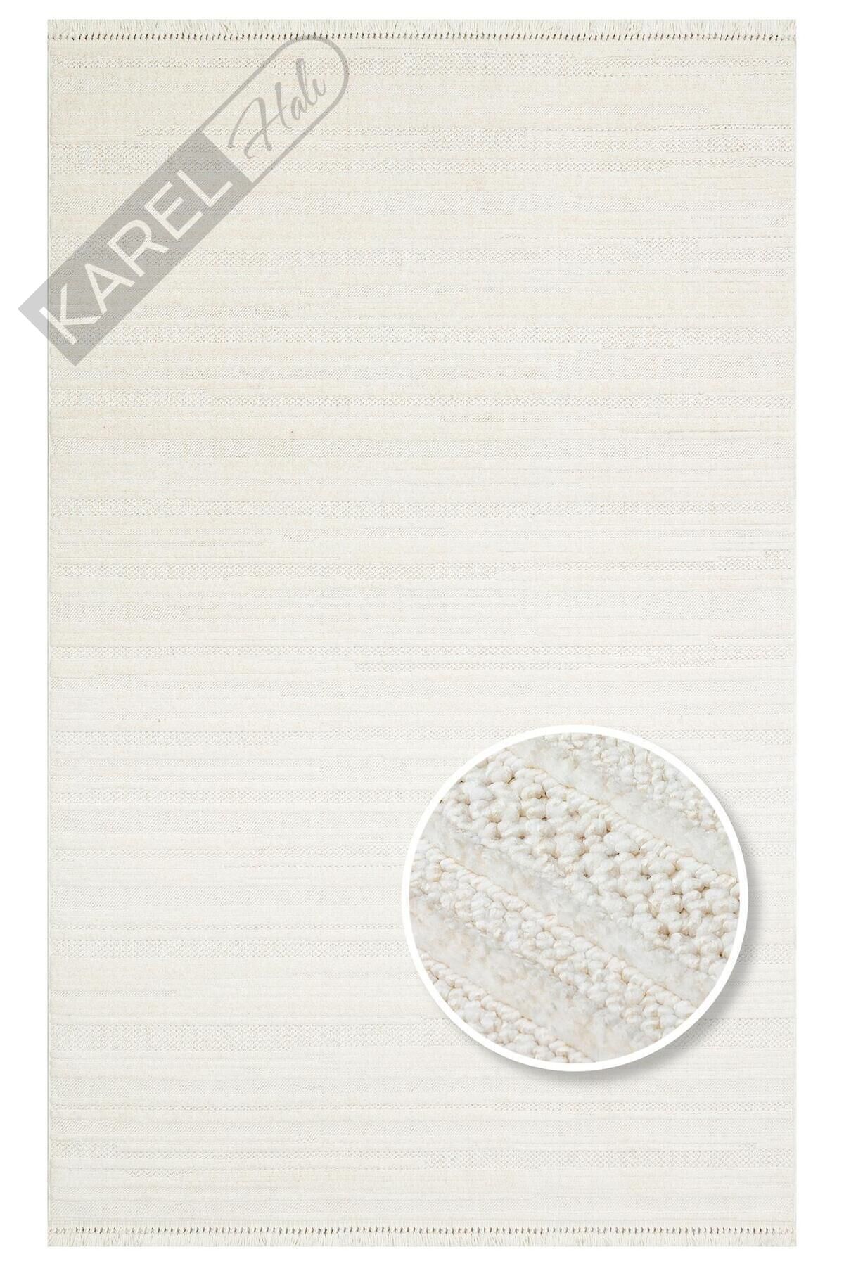 JOY JOY 01 WHITE  Hav Toz Vermeyen Yumuşak dokulu Modern Makine Halısı