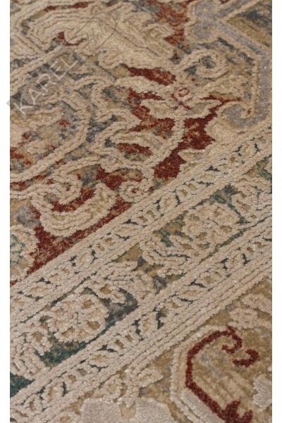 BABIL BBL 02 BEIGE  Yumuşak Dokulu Vintage Esintilere Sahip Over-dyed Sık Dokuma Salon Halısı