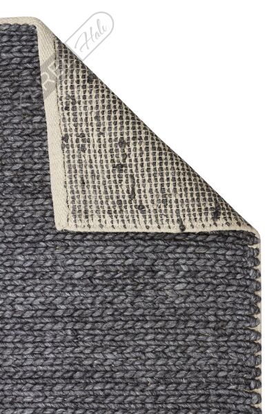 JADE BASKETWEAVE ANTRASIT  Naturel Kazak Örgü Desenli El Dokuma Örgü Halı