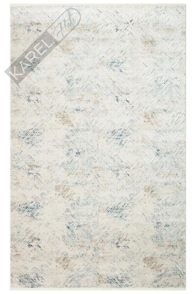 PALMIRA PLM 03 CREAM BLUE Yüksek Kaliteli Sık Dokuma Modern Salon Halısı