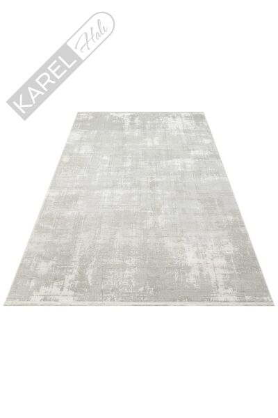 LEONA LNA 01 GREY Yumuşak Tuşeli Hav Toz Vermez Modern Makine Halısı