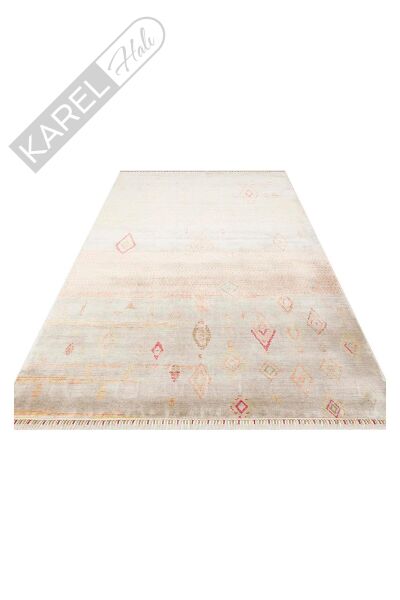 ZARA ZR 15 BEIGE AUTUMN  Otantik Desenli El Emeği İle Özel Tezgahlarda Üretilen Modern Uşak Halısı