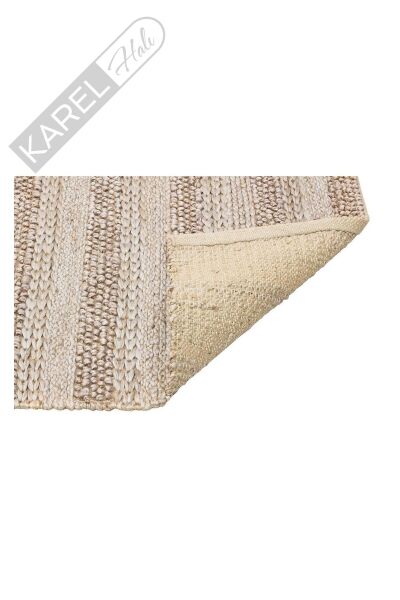 NETRA S-1410 SILVER XW  Farklı Örgü Dokusuna Sahip El Dokuma Naturel Jüt Hasır Halı
