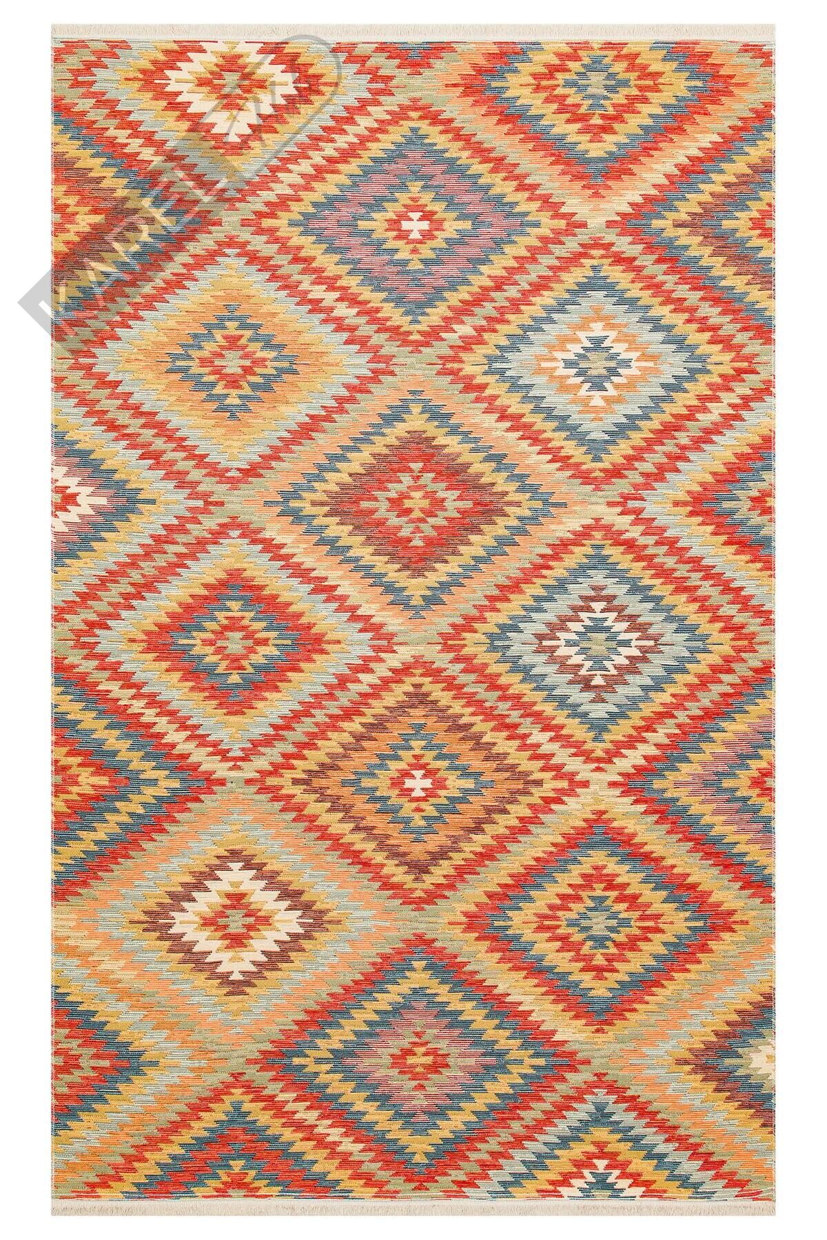 NOMAD NMD 07 TERRA Yıkanabilir, Çift Taraflı Kullanıma Uygun Yumuşak Tuşeli Otantik Kilim