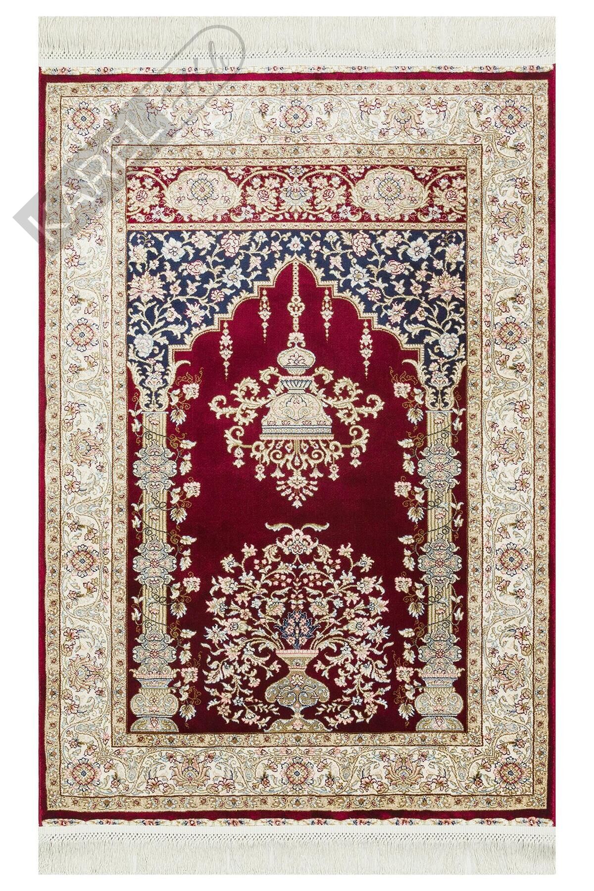 ISFAHAN SECCADE ISF SCD 01 RED Klasik Desenli Yüksek Kalite Sık Dokuma Seccade
