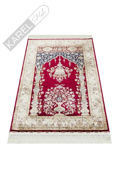 ISFAHAN SECCADE ISF SCD 01 RED Klasik Desenli Yüksek Kalite Sık Dokuma Seccade