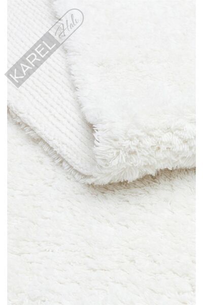 COTTON BOON CBN PLAIN WHITE Yıkanabilir Kaymaz Tabanlı Naturel Pamuk Bebek Halısı
