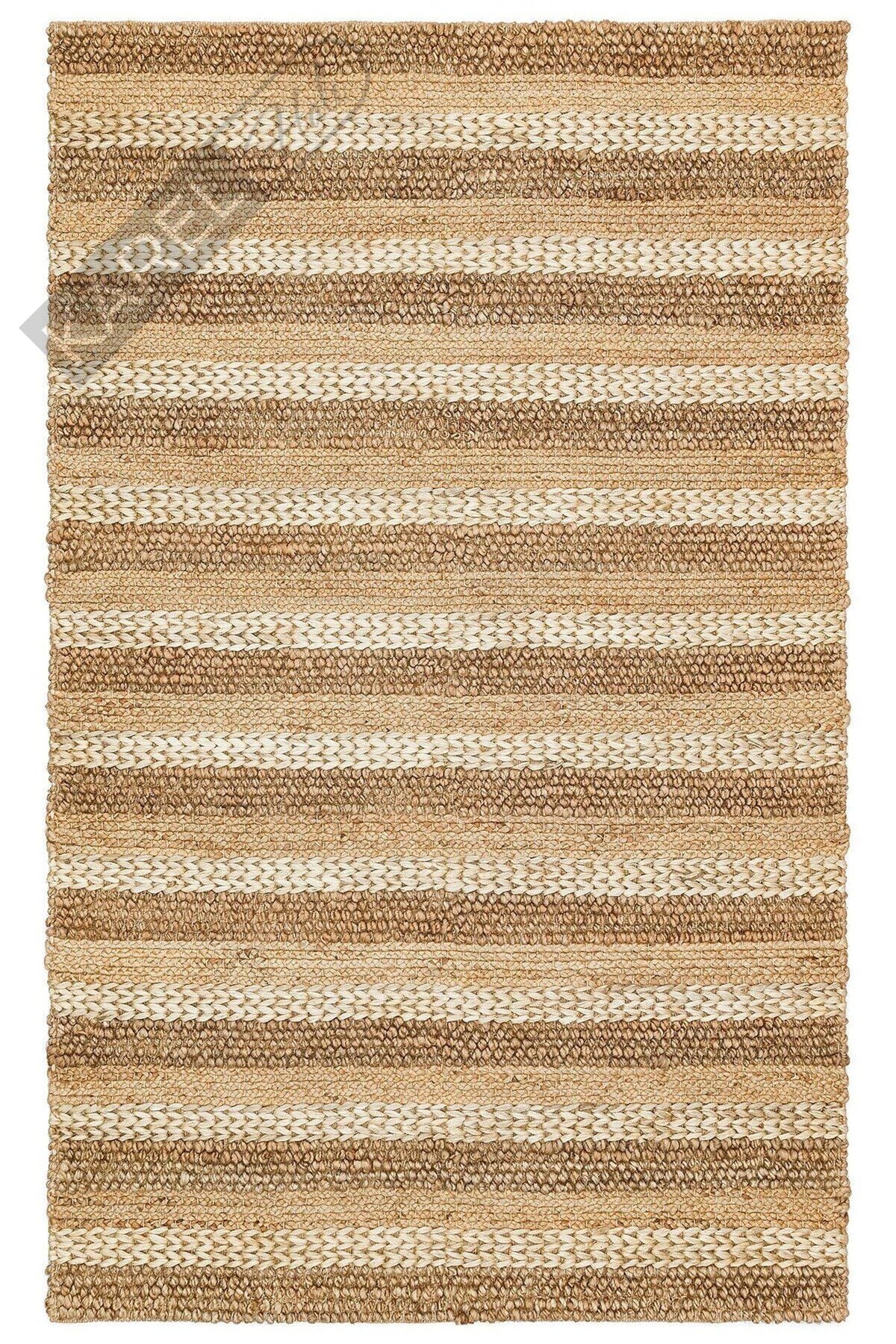 NETRA S-1410 NATURAL XW  Farklı Örgü Dokusuna Sahip El Dokuma Naturel Jüt Hasır Halı
