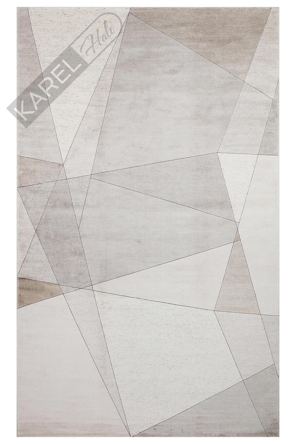 MERANO MRN 07 CREAM GOLD Geometrik Desenli Yüksek Kalite Sık Dokuma Salon Halısı