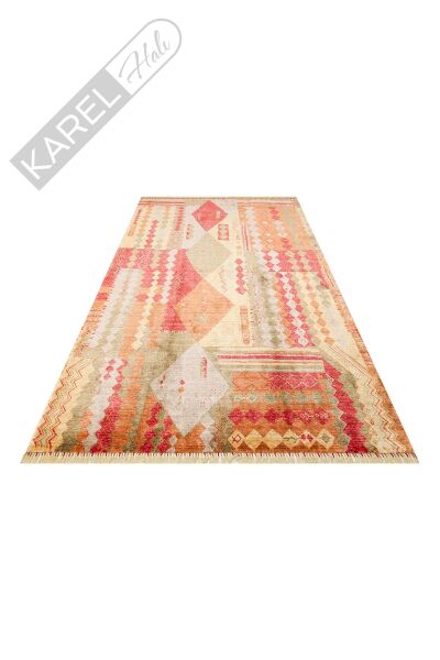 Zara Zr 10 Red Autumn Otantik Desenli El Emeği Ile Özel Tezgahlarda Üretilen Modern Uşak Halısı