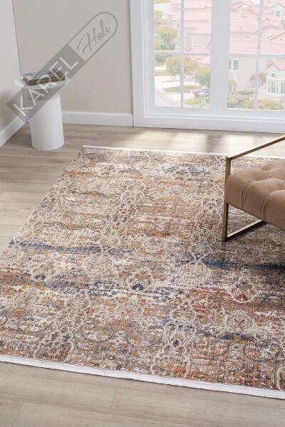 Seyran Halı Asır Koleksiyonu 250 Bej Polyester Vintage Halı