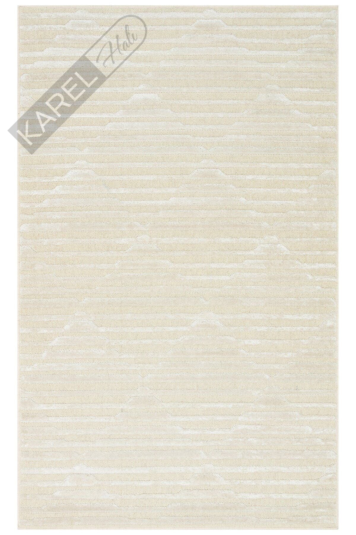 ZENITH ZNT 02 CREAM  Yüksek Alçak Dokulu Naturel Yün ve Viskon Modern Dokuma Halı