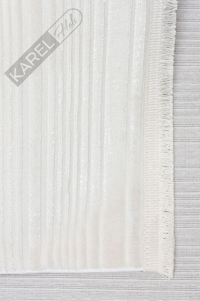 NORA NOR 03 WHITE Hav Toz Vermez Yıkanabilir Kaymaz İnce Dokuma Modern Halı