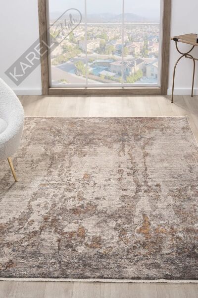 Seyran Halı Asır Koleksiyonu 251 Gri Polyester Vintage Halı