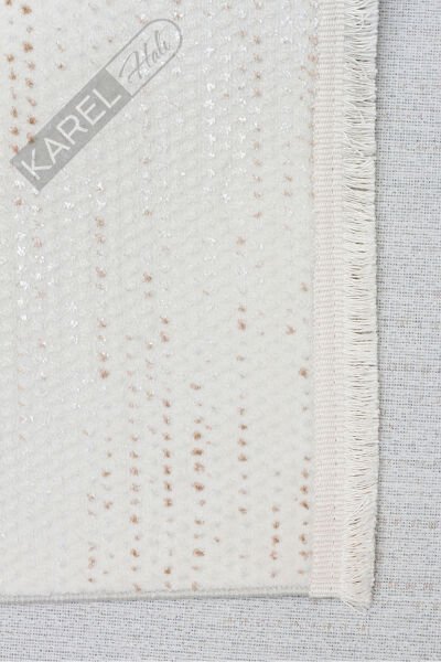 NORA NOR 01 BEIGE Hav Toz Vermez Yıkanabilir Kaymaz İnce Dokuma Modern Halı
