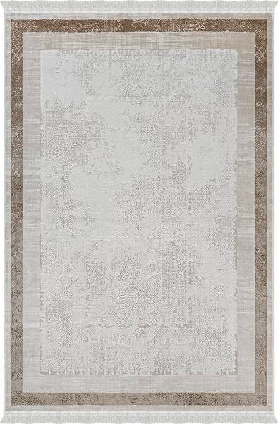 Woolen Halı Deluxe Koleksiyonu 6507 Kahve Premium Viskon Halı