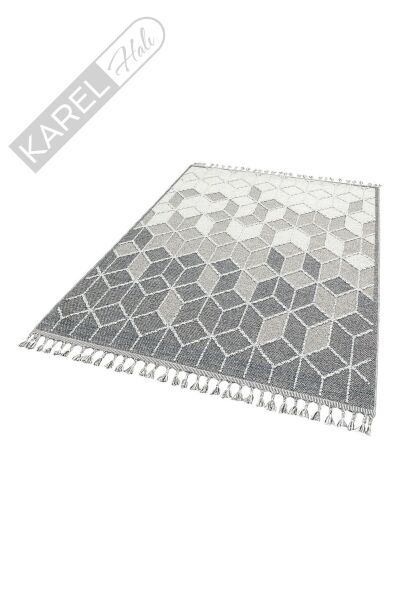 SOHO SH 03 GREY  Hav Toz Vermez Hasır Dokuma Modern Makine Halısı