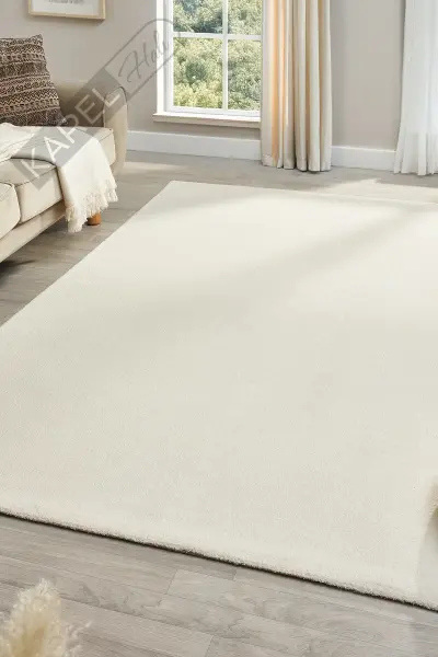 Seyran Halı Bali 4500 Krem Shaggy Pelus Hali