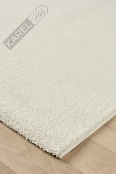 Seyran Halı Bali 4500 Krem Shaggy Pelus Hali