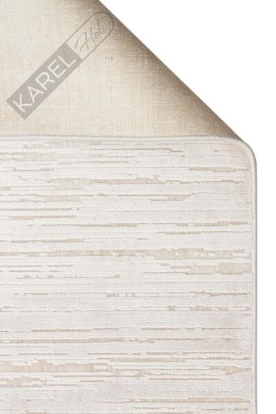 SIERRA SR 01 BEIGE WHITE Yüksek Alçak Oyma Dokuya Sahip Sık Dokuma Modern Salon Halısı