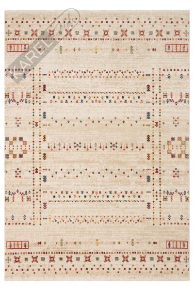 KYBELE KYB 06 CREAM XW Sıcak Renk Tonlu Otantik Makine Halısı