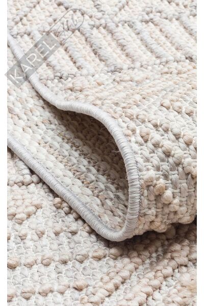 Cozy Czy 02 Grey Beige Hav Toz Vermez Modern Örgü Dokuma Makine Halısı