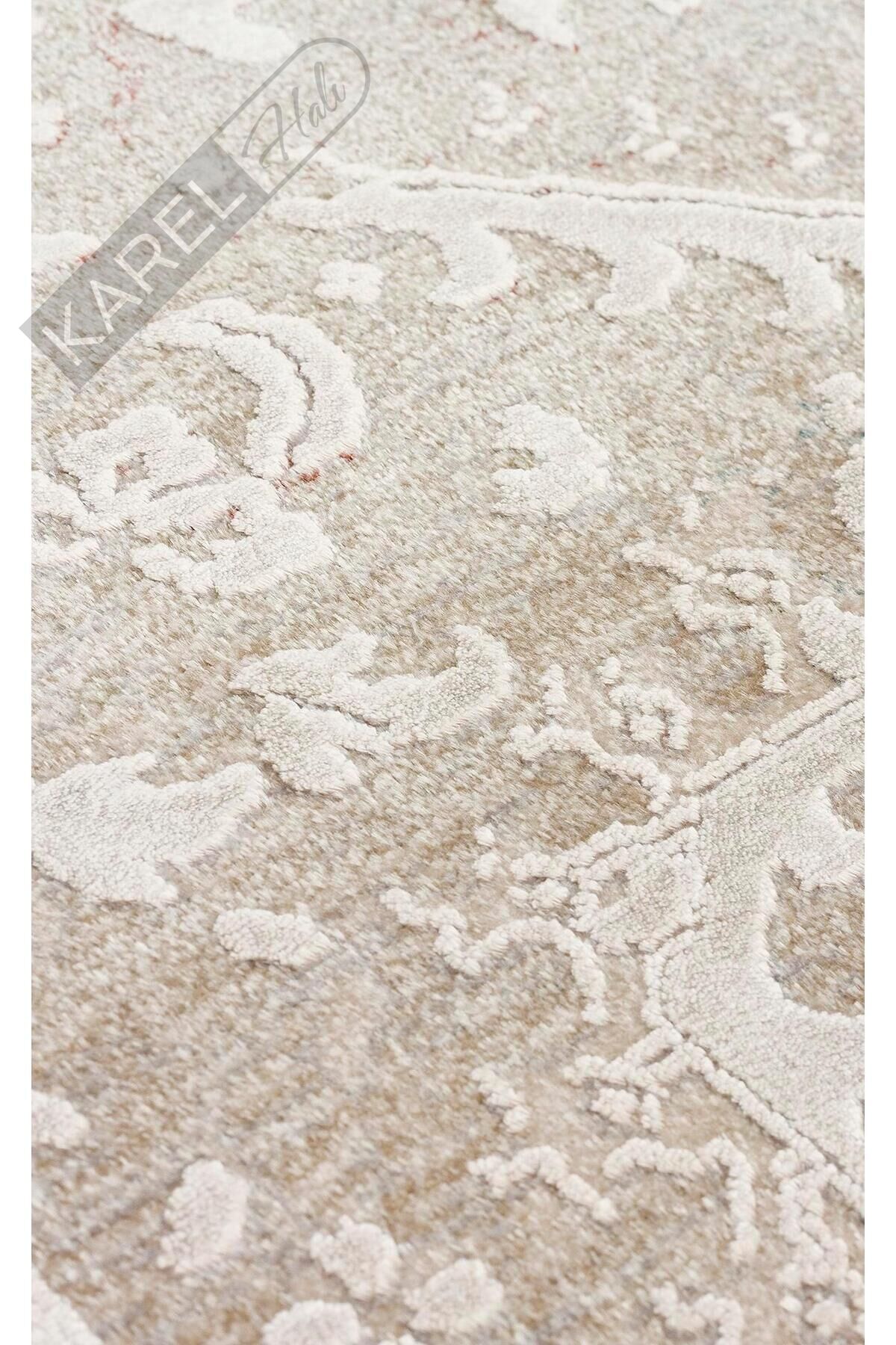 BABIL BBL 02 BEIGE  Yumuşak Dokulu Vintage Esintilere Sahip Over-dyed Sık Dokuma Salon Halısı