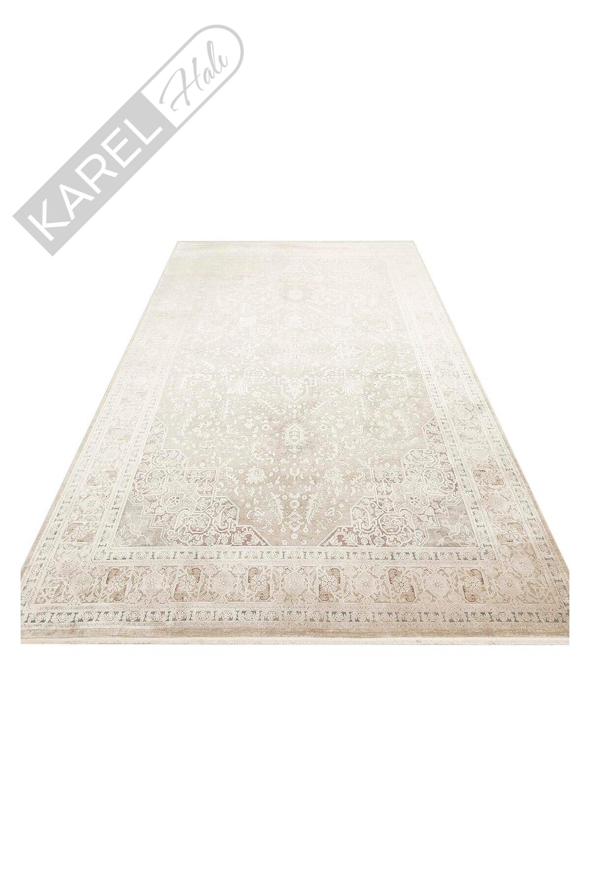 BABIL BBL 02 BEIGE  Yumuşak Dokulu Vintage Esintilere Sahip Over-dyed Sık Dokuma Salon Halısı