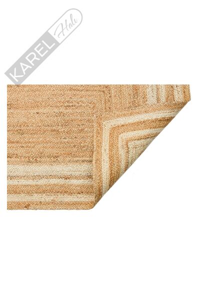 ECHO ECH 10 NATURAL WHITE XW El Dokuma Naturel Jüt Hasır Halı